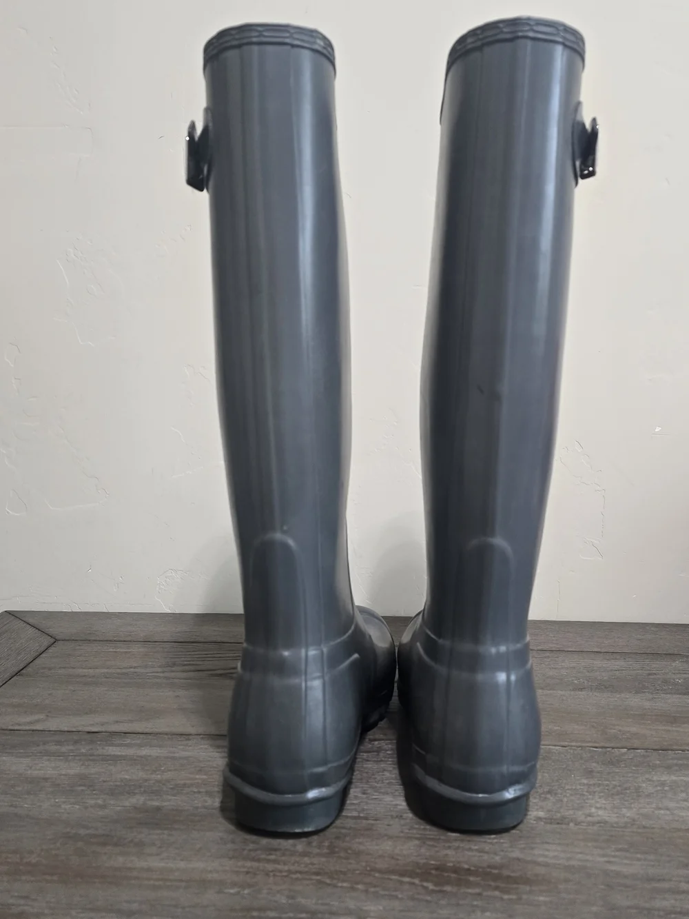 Hunter Original Tall Grey Rain Boots Women’s Size 9 Wellingtons Wellies Outdoor